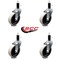 Service Caster 4 Inch Thermoplastic Rubber Wheel 1-1/8 Inch Expanding Stem Caster SCC, 4PK SCC-EX05S410-TPRS-118-4 - alternate 2
